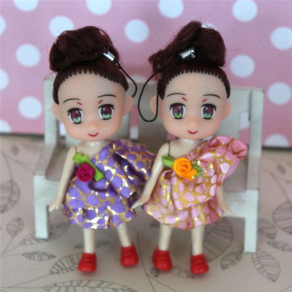 

2018 fashion multicolor mini baby dolls pendant handbag keychain car key chain ring pendant kid toy party gift beauty decor new, Silver