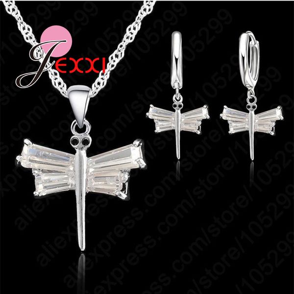 

jexxi retail price dragonfly insects 925 sterling silver jewelry sets with cubic zirconia women girls party fashion jewelry sets