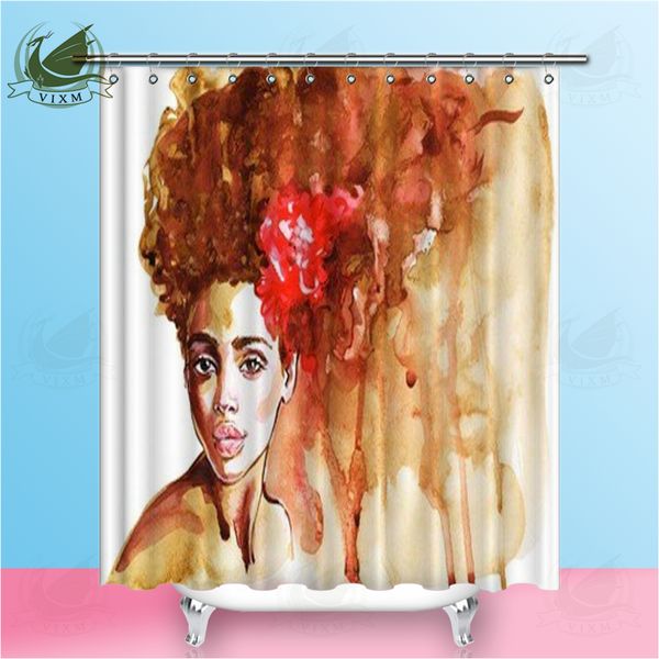 2019 Vixm Watercolor Beauty African Woman Painting Fashion