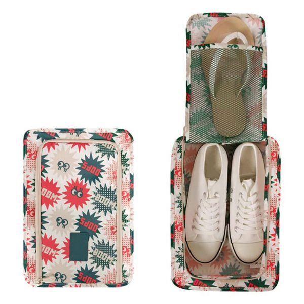 

travel waterproof shoes bag luggage nylon storage pouch organizer bag zipper pocket packing with cubes handle