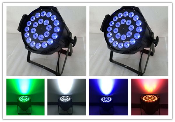 4 Stück 24 x 18 W Hochleistungs-LED-Par-Dose 6in1 RGBW UV DMX512 LED-Par-Bühnenlicht LED-Par-UV