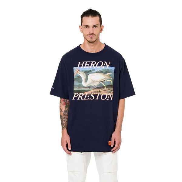 

18 heron pre ton crane printed tee fa hion over ize ca ual loo e men women hort leeved t hirt fa hion hfl tx061