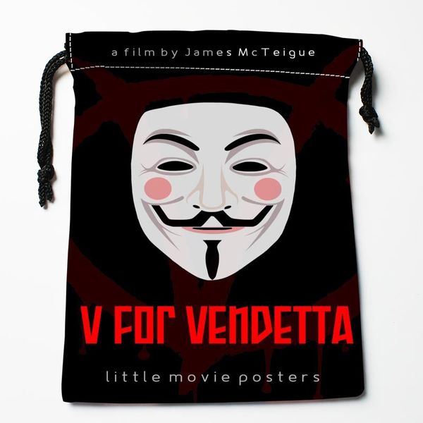 

new arrive v for vendetta drawstring bags custom storage bags storage printed gift more size 27x35cm diy your picture
