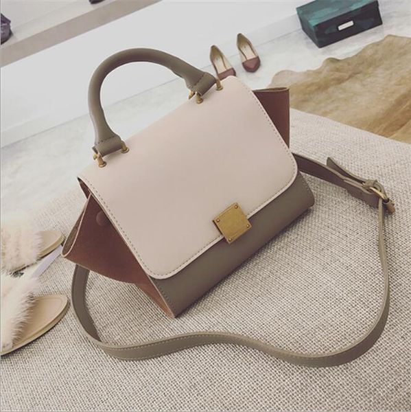 

New women's bag Europe and America big color hit color wings bag fashion wild lady handbag shoulder Messenger bag