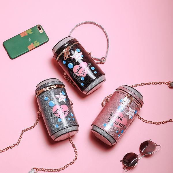 

Baby Wallet Kids Purses lovely Korean Style Shoulder Bags Baby Girls Fashion Sequins Cans Golden Chain Bag Kids Mini Crossbody Bags 3Colors