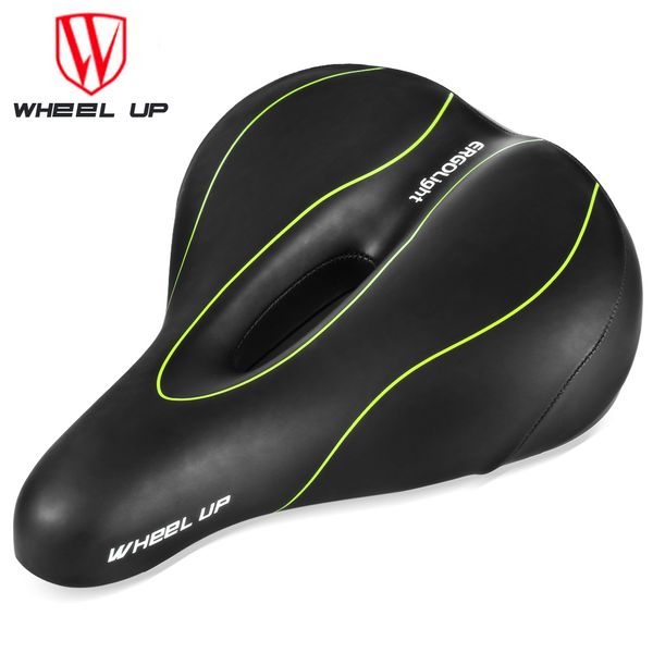 

wheelup elastic bicycle seat saddle with taillight cycling equipment pvc material on the surface, elegant, wear-resistant and good-tactilit