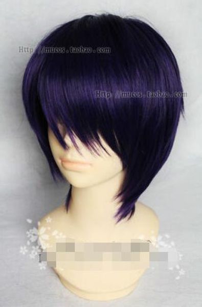 Shaman King Cosplay Short Purple Black Wig Fashion Harajuku