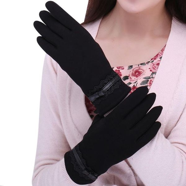 

#5 2018 new fashion fashion womens winter outdoor sport warm gloves, Blue;gray