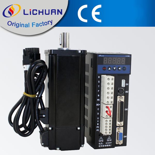 

cnc servo motor for 1kw 4n.m power single phase 220v ac servo motor 80mm lcmt-10m02-80m04025 +b2 servo drive kit