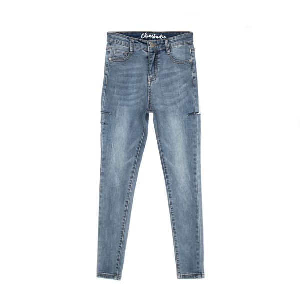 

2018 women jeans fashion tide pencil pants skinny pants for women stylish women, Blue