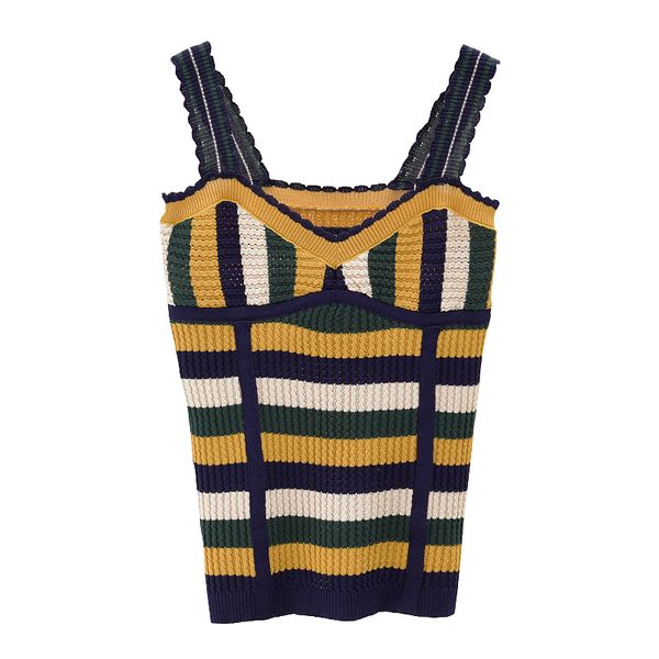 

hollow out crop 2018 summer patchwork knit camis shirt women slim thin tank sleeveless vest, White