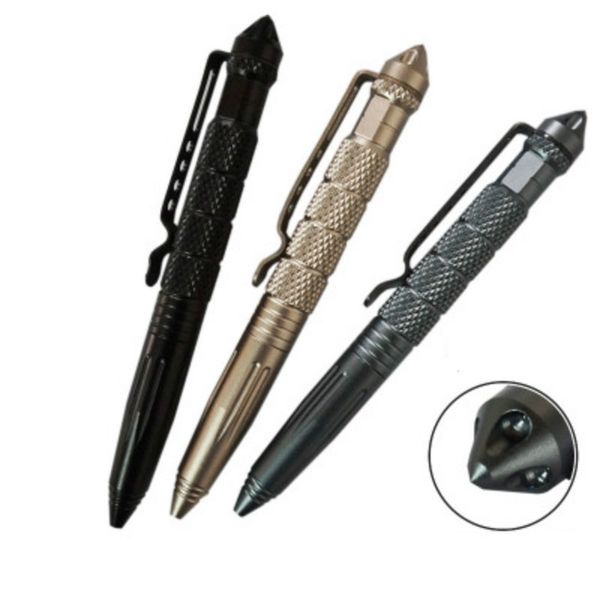 

new portable tactical pen self defense tool aviation aluminum anti-skid pen survival pen multifunctional camping tool