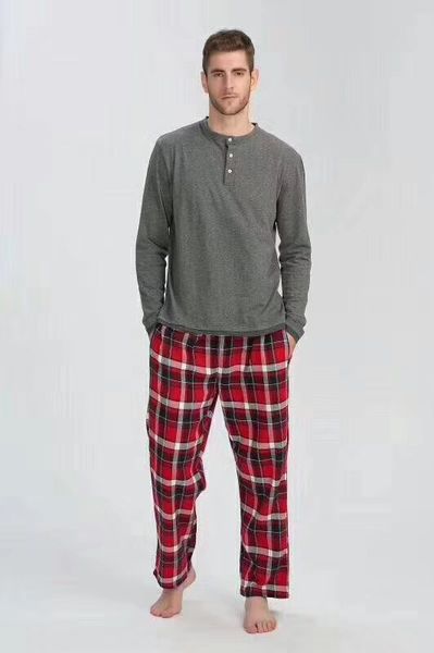 

Autumn Men Sleep Pajamas Sleeping Home Clothing Cotton Eur Plus Size Sleepingwear Homme Quality Sales New