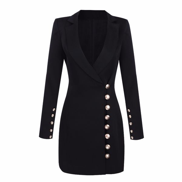 

new autumn 2018 deep v neck blackwhite cotton bodycon dress 2018 designer elegant office lady dress for women, White;black