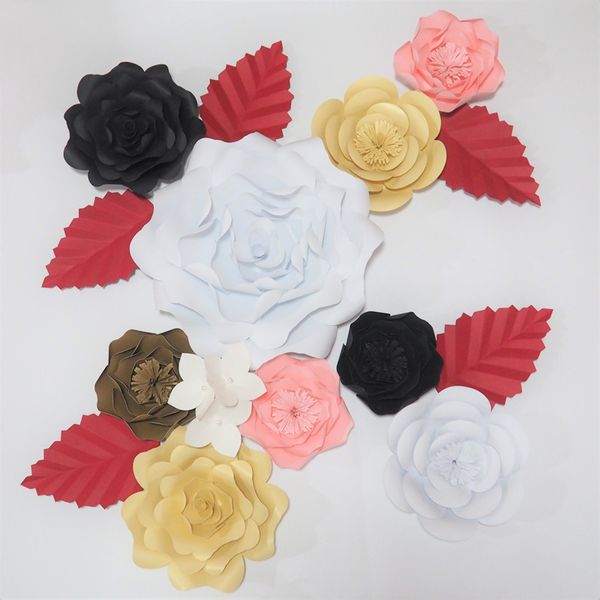 Diy Giant Paper Flowers Wedding Backdrop Half Made Flowers Kits