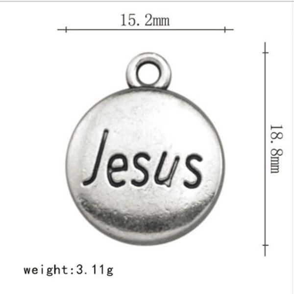 

2021 domed message jesus charm religious other customized jewelry, Bronze;silver