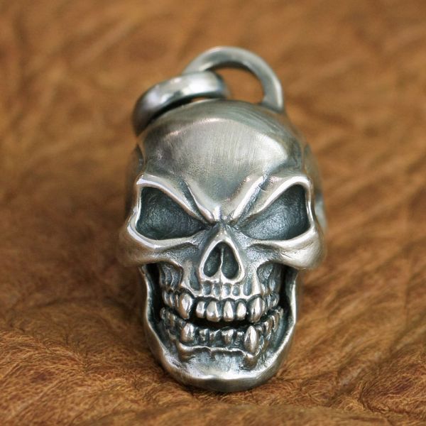 

linsion 925 sterling silver handmade skull pendant mens biker pendant ta91 jp