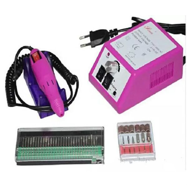 

professional pink electric nail drill manicure machine with drill bits 110v-240v(eu plug) easy to use
