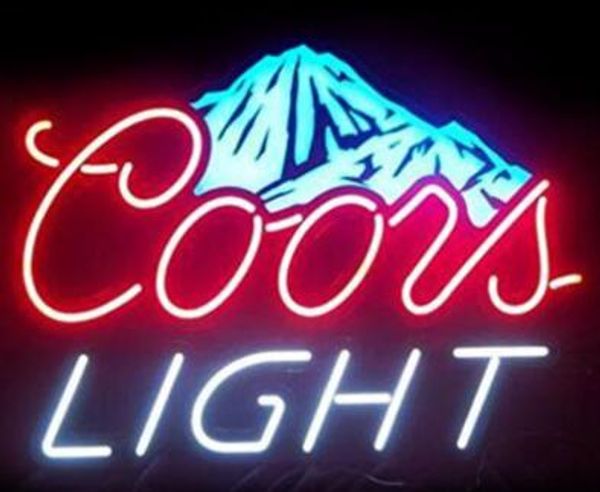

Пользовательские новый Coors свет снег Гора настоящее стекло неоновая вывеска свет
