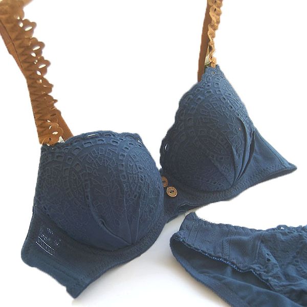 

3 color embroidery bra set young girl bra set underclothes intimates women underwear lingerie & brief sets, Red;black