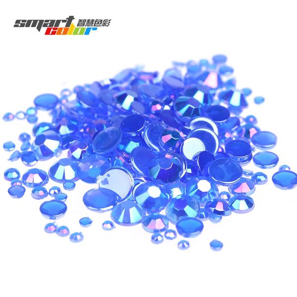 

jelly blue color cute shiny various sizes acrylic rhinestones shoes clothing decorations nail art decorations, Silver;gold