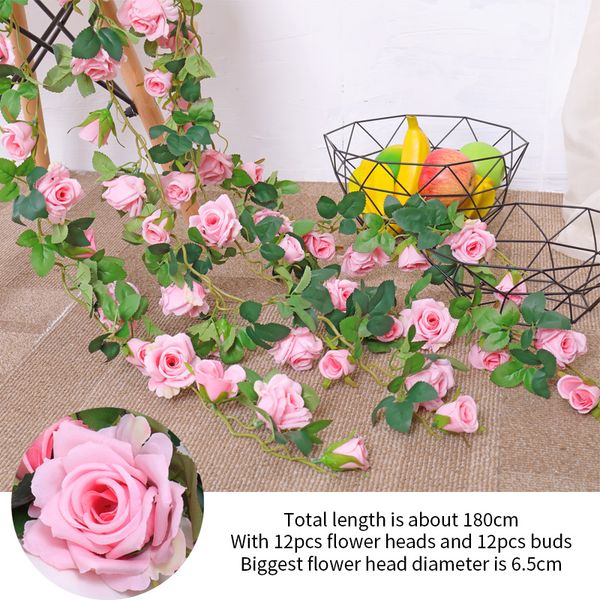 

искусственный ротанга шелк роза цветок с плющом винограда искусственные цветы для дома свадебный декор декоративные искусственные поддельные