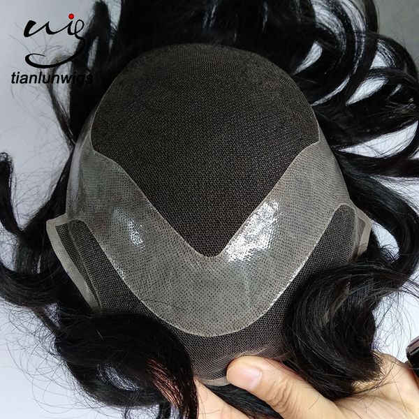 2019 Cheap Indian Virgin Human Hair Men Toupee Hair Piece Toupees
