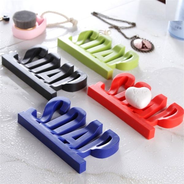 

creative soap capital letters soap dish kitchen sponge debris storage rack bathroom jewelry cosmetic organizer holder