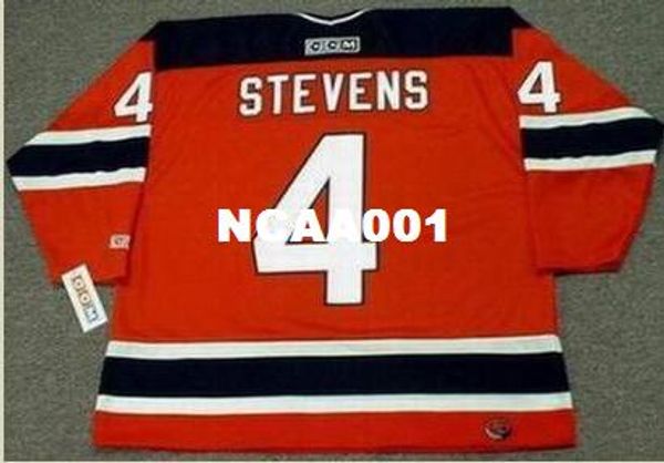 

mens #4 scott stevens new jersey devils 2003 ccm away hockey jersey or custom any name or number retro jersey, Black;red