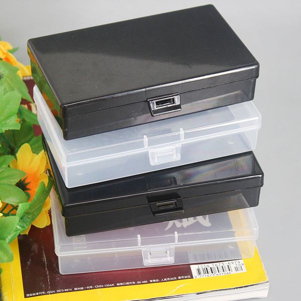 

transparent plastic storage box clear/black multipurpose display case empty storage organizer