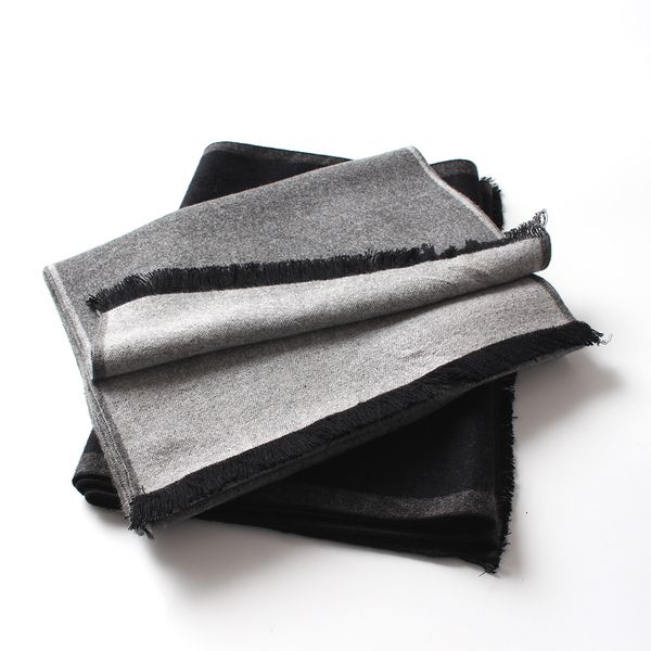 

bqacces] winter thick warm cashmere like scarves for men solid color wool blanket scarf brand shawl wraps sale, Blue;gray