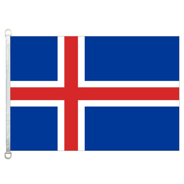

good flag]iceland flags banner 3x5ft-90x150cm 100% polyester country flags, 110gsm warp knitted fabric outdoor flag
