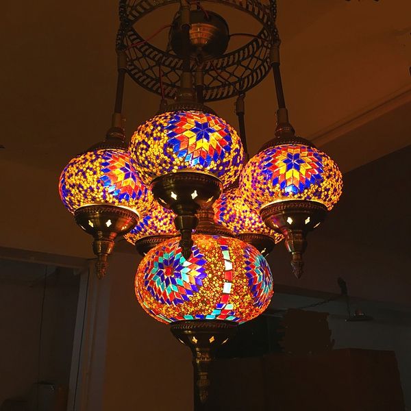 

European duplex long chandelier retro romantic cafe hotel ktv re taurant mo aic lamp hade handmade mediterranean decorative chandelier