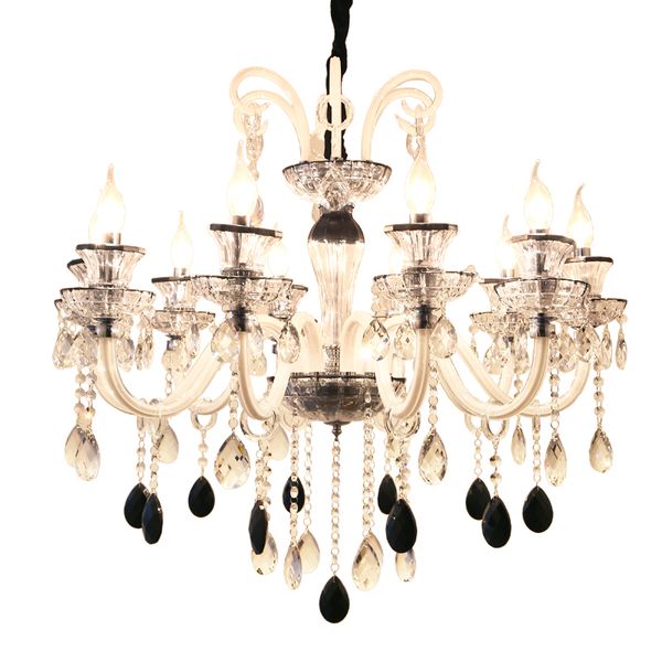 Living Room Decor Modern Crystal Chandelier Luxury Retro Crystal Lighting Fixture For Bedroom Decor European Style Hotel Light White Chandelier Orb