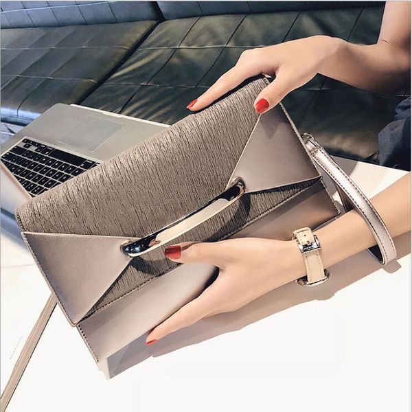 

fashion solid women's clutch bag leather women envelope bag clutch evening female clutches handbag immediately shipping