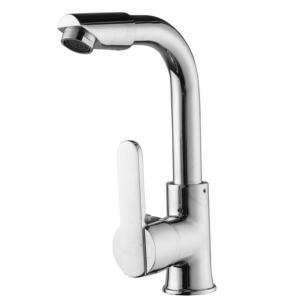 

xueqin 1 pc chrome bathroom faucet single hole 360 degree roatation handle cold and water kitchen tap sink mixer