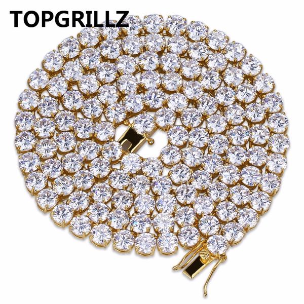 

hip hop all iced out necklace 1 row micro pave cz stones tennis chain necklaces for men & women 20",24",30", Silver