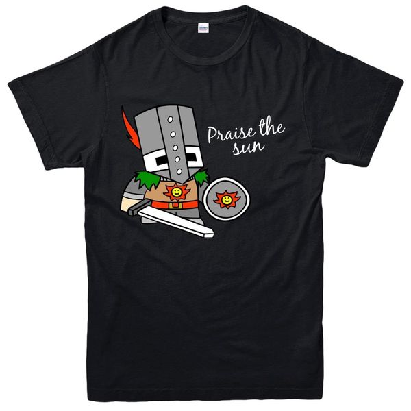 

castle crasher t-shirt, solaire of astora inspired design tee top, White;black