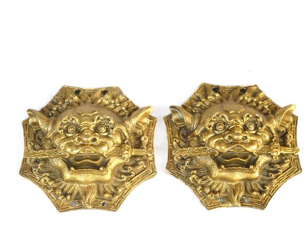 2019 Bronze Door Lion Bite Sword Gossip Mirror Tiger Head Animal Head Town House Feng Shui Ornaments From Xn127 54 27 Dhgate Com