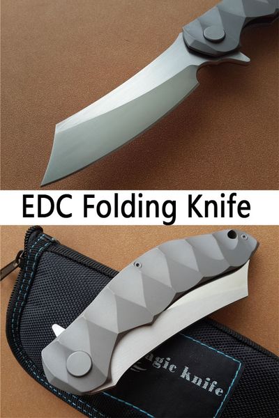 

EDC Tools Flipper Camping Equipment 100% CPM-D2 Steel Blade KVT Ball Bearing System Knifes Hunting Tactical G7S