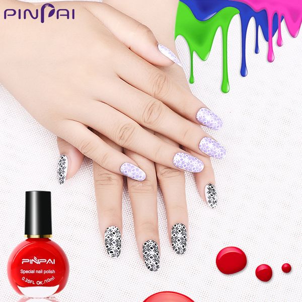 

new pinpai selling 26 colors nail printing polish 1pcs 10ml painting nail polish for stamping fluorescent neon nail art polish
