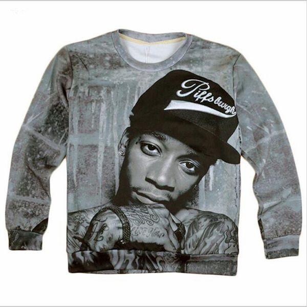 

new fashion cool sweatshirt hoodies men women 3d print dizzy arts wiz khalifa style streetwear sleeve clothing b27, Black