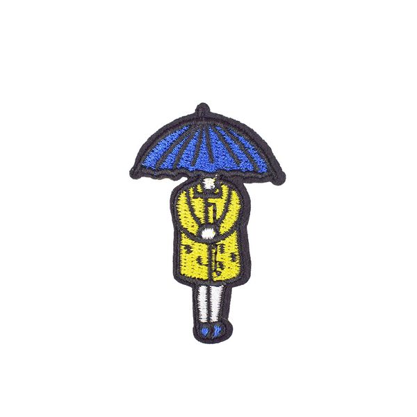 

diy umbrella girl applique cute patches for glue embroidery clothing patch for kid garment ironinng on transfer patch accessories decoration, Black