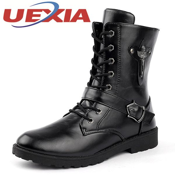 Herren Armee Militärstiefel Outdoor Weiche Leder Motorradstiefel Männer Zip Ankle Stiefel Männer Schuhe Casual Martin Schuhe Botas Hombre