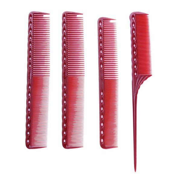 

4pcs/set professional hair brush comb salon barber anti-static hair combs hairbrush hairdressing combs care styling tools, Silver