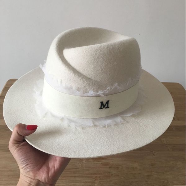 

летняя мода M fedoras белая женская шляпа высокое качество кружева солнцезащитный кр