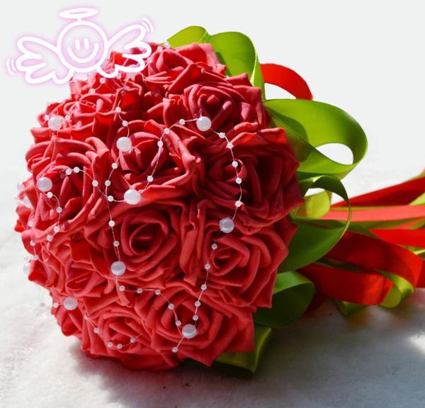 

eternal angel the bride holds flowers 18 with pearl red wedding decorations