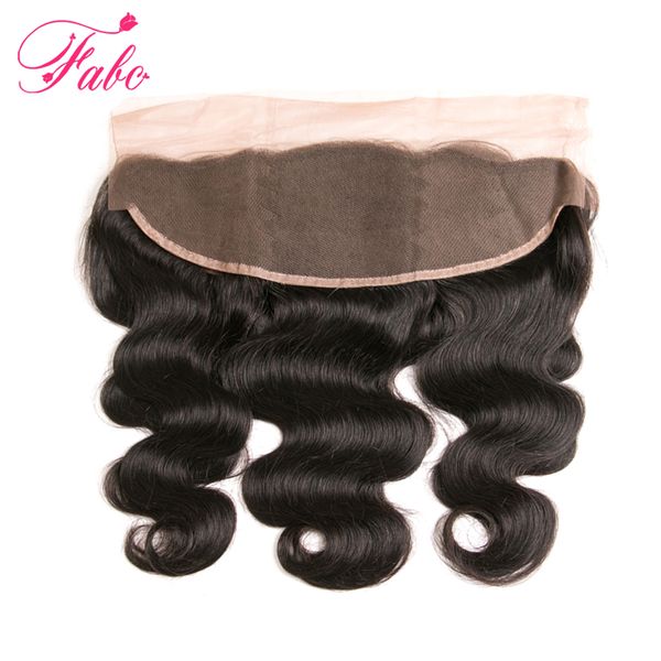 

fabc hair brazilian body wave lace frontal part ear to ear human hair lace closure 13"x4" natural remy, Black;brown