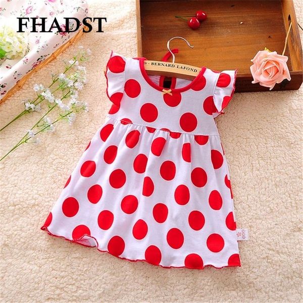 

fhadst baby dresses 0-1 year girls infant cotton clothing a-line vestido infantil short sleeve clothes printed kids casual dress, Red;yellow