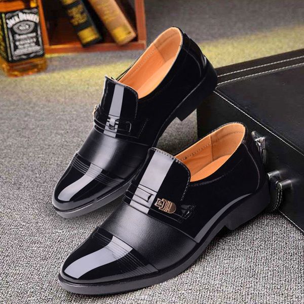 

patent leather men wedding shoes men formal classic shoes men loafers black suit shoes plush zapatos oxford hombre homme chaussure ayakkab